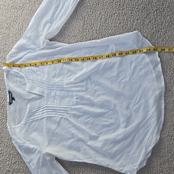 Express Sequin Rolled Sleeve Boho Peasant Shirt Size Small - Picture 11 of 11